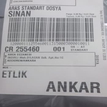 Aras Kargo Etlik Şubeden Şikayetçiyim