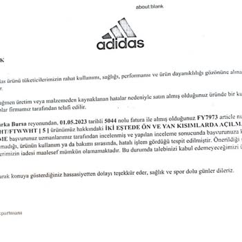 Koray Spor'dan Sahte Adidas Ürün Satışı