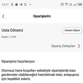 Usta Dönerci Pişmanlıktır 2 Kere Siparişim Gelmedi