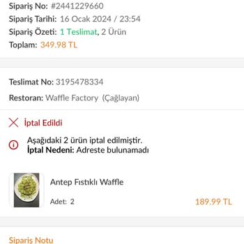 Trendyol Yemek İptal Ettiği Siparişimin İadesini Yapmadı