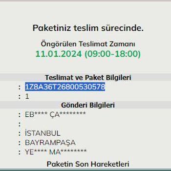 UPS Türkiye Kargo Teslim Etmiyor
