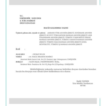 Halkbank Hesaptaki Blokenin Kaldırılması