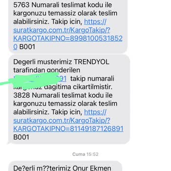 Sürat Kargo Kargomu Habersiz İade Eti