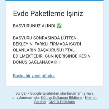 İŞKUR Paketleme İşi