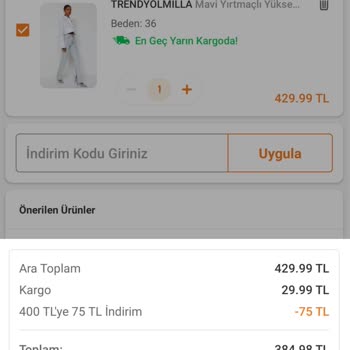 Trendyolmilla Yanıltıcı İndirim Reklamı