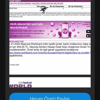 Yapı Kredi Yıllık Kart Ücreti Olayı?