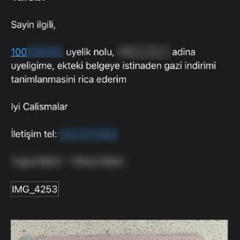 Digiturk'te Gazi İçin Fatura İndirim Talebi İşleme Alınmaması Hk.