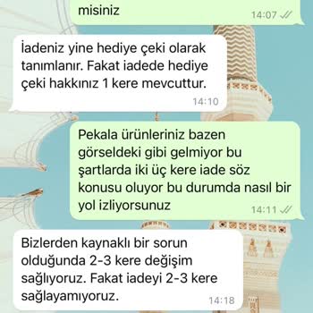 Öyküwear Para İadesi Yapmıyor.
