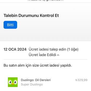 Duolingo Para İadesi Yapılmadı