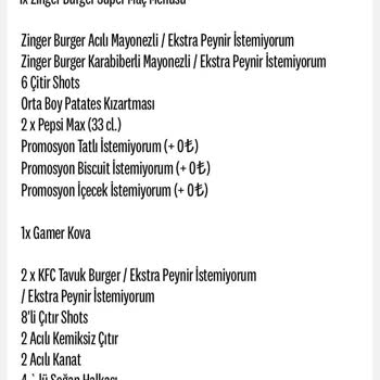 KFC Ücret İadesi Yapmıyor