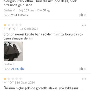 ZF Boutique Trendyol'un İadeyi Kabul Etmemesi