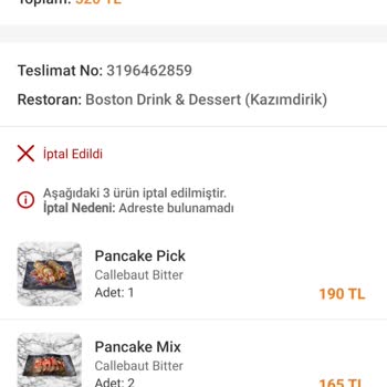 Trendyol Yemek Kurye Hizmeti Nedeniyle Yaşanan Teslimat Sorunu