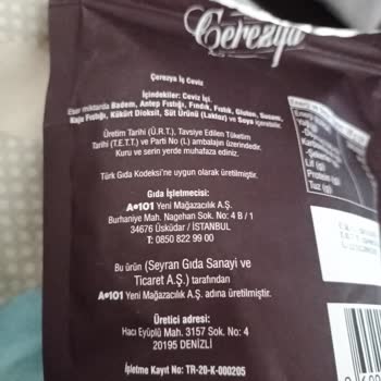 Çerezya Markalı Ceviz Ürününde Beklenmedik Misafir