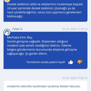 TurkNet Modem İade Etme Sorunu