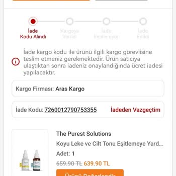 The Purest Solutions Eksik Ürün Gönderimi Ve İade Sorunu