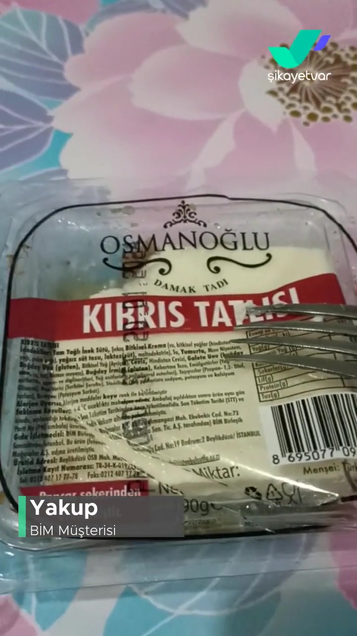 BİM Osmanoğlu Kıbrıs Tatlısı Küflü! videonun kapak resmi