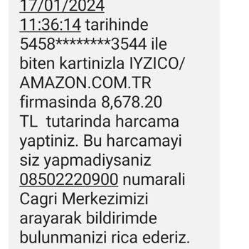 Amazon Kredi Kartı Çekilen Para