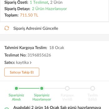 Trendyol Kahve Dünyası Şikayet Siparişimi Göndermedi