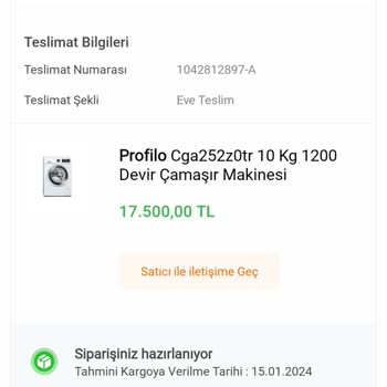 Koçtaş Çamaşır Makinesi Explore Satıcısı Mağduriyeti.