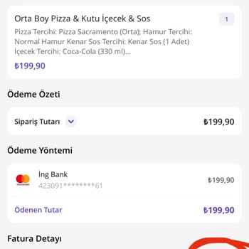 GetirYemek Fatura Göndermiyor