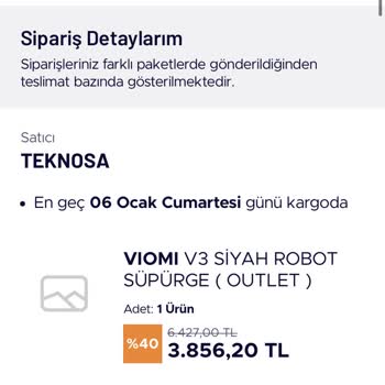 Teknosa Viomi V3 Robot Süpürge