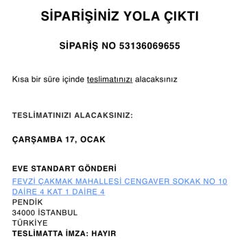 Zara Kargom Elime Ulaşmadı