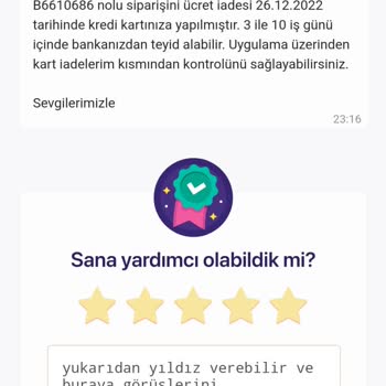 Gardrops Sipariş İptali Sonrası Para İadesi Sorunu