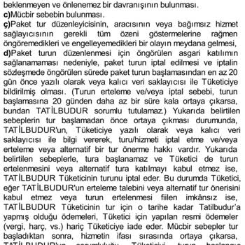 Tatilbudur Tur İptali Para İadesi Sorunu
