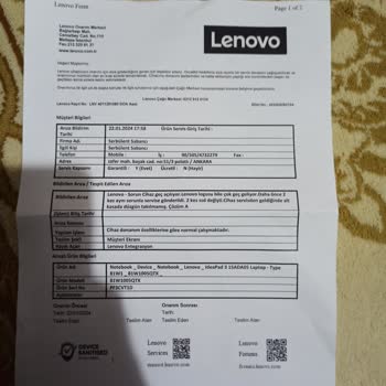 Lenovo Bilgisayar Ideapad Geç Açılma Problemi