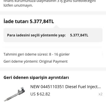 Aliexpress İptal İade Yapmıyor