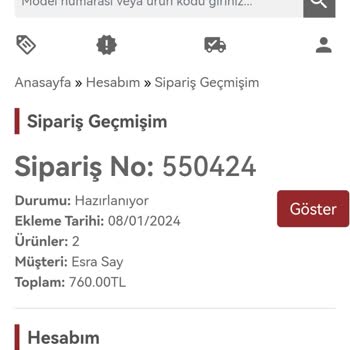Uygunparca.com Sitesi Siparişleri Göndermiyor