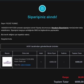 A101 Online Alışveriş İade Süreci
