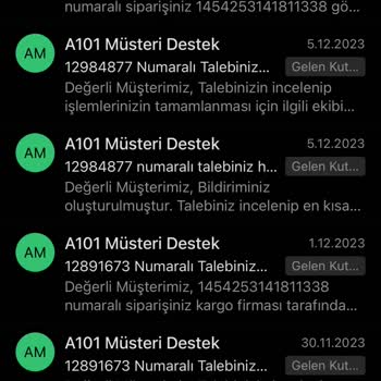 A101 Online Alışveriş İade Süreci