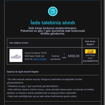 A101 Online Alışveriş İade Süreci