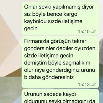Kamacı Butik Kargo Ve İletişim Sorunu Yaşadım