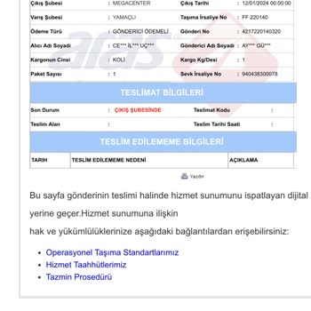 Kamacı Butik Kargo Ve İletişim Sorunu Yaşadım