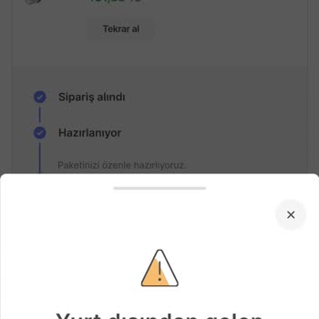Hepsiburada Yurt Dışı Sipariş İptal Etme.
