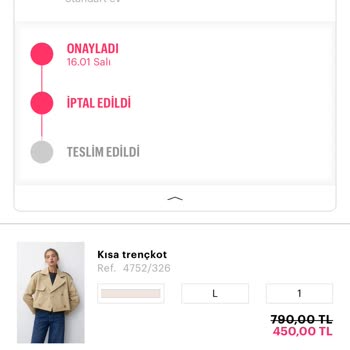 Pull and Bear Siparişim Bilgim Olmadan İptal Edildi