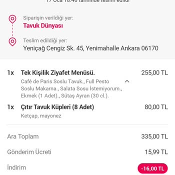 Tavuk Dünyası Ürün Stokta Yokmuş, Eksik Ürün Getirdiler Para İadesi Yapılmıyor