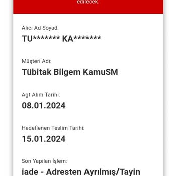 Kamu Sertifikasyon Merkezi (Kamu Sm)   Geri Dönüş Yapmıyor