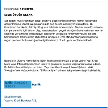 YKB Faizsiz Avans Vaadiyle Kart Çıkarıyor Ama Avansı Faizli Veriyor.