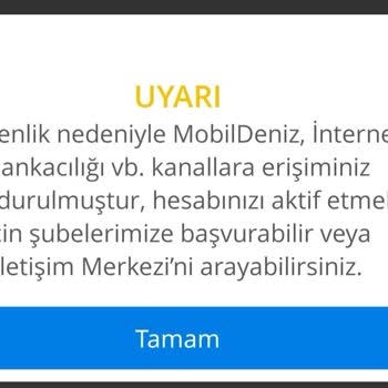 Denizbank Erişime Açılması İnternet Bankacılığı