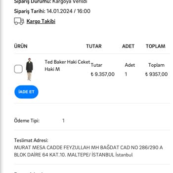Brandroom'un Gönderdiği Yanlış Beden