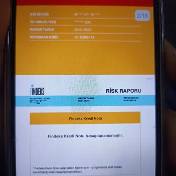 Findeks Raporu Şikayeti Sorun Çözülmesini İstiyorum.