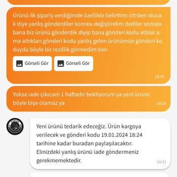Özkaş Garage Trendyol Özkaş Mağazasının Ürün Tedariği Olmadığı Halde Oyalaması