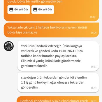 Özkaş Garage Trendyol Özkaş Mağazasının Ürün Tedariği Olmadığı Halde Oyalaması