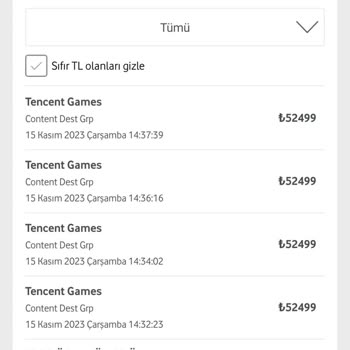 Tencent Games Türkiye Tencent Games Ve Vodafone Tarafından Yaşadığım Mağduriyet