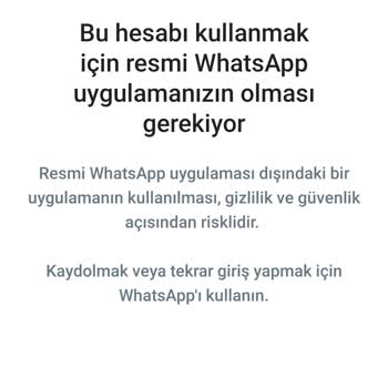 WhatsApp Uygulaması Kullanamıyorum