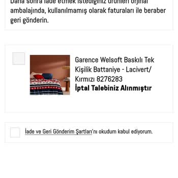 Madame Coco Ürün İptal Etmiyor.