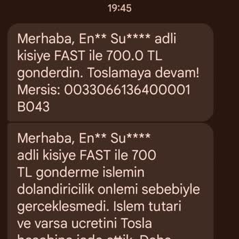 Tosla 700 TL Kayıp